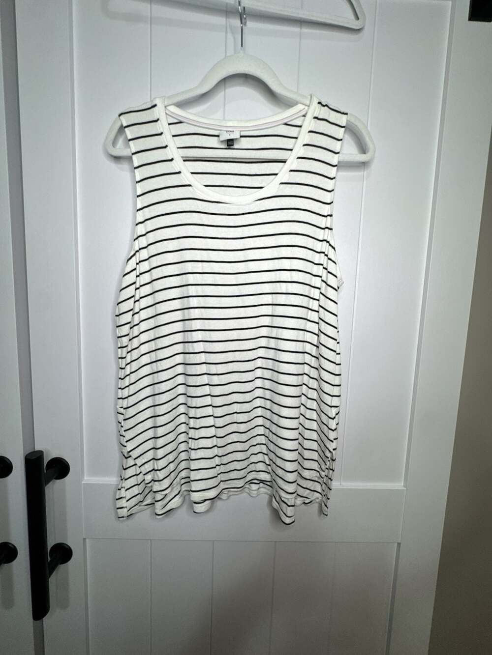 Cabi Sleeveless Striped Tank Top with Side Slits